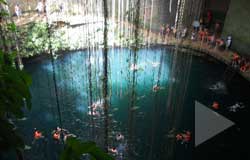 Puerto Morelos Villas guest visit stop on the way back from Chichen Itza at Ikil Cenote