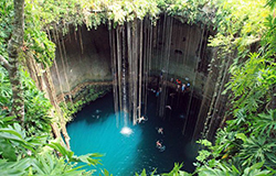 Puerto Morelos Secret Beach Villas guest visit stop on the way back from Chichen Itza at Ik Kil cenote