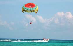 Maroma Beach a neighbor of Playa Del Secreto has Excursions with Catamarans and Parasailing