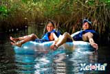 Puerto Morelos Villas guest visit Xel-ha and tube down the fresh water river