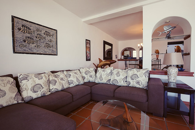 Puerto Morelos |Secret Beach Villas | Fish Villa | Living Room has a Large Sectional
