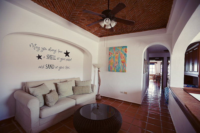 Puerto Morelos |Secret Beach Villas | Shell Villa | Sleeper Sofa in the Upstairs Open Den Area