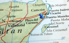 Puerto Morelos Mexico Slice of Map